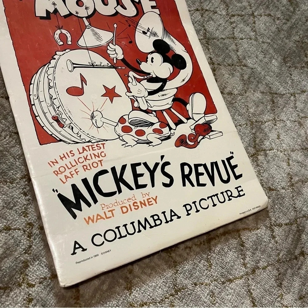 VTG Disney Movie Poster Mickey's Revue 11.5x17 Mickey Mouse Reproduction 1990 - Picture 3 of 10